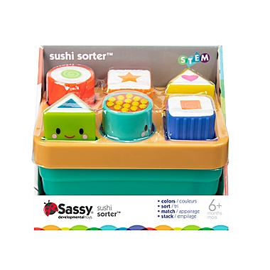 Sassy&reg; 6-Piece Sushi Sorter Toy. View a larger version of this product image.