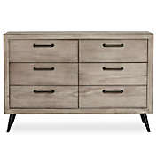 evolur&trade; Stilnovo 6-Drawer Double Dresser in Oak Grey