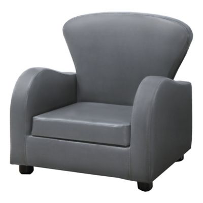 Monarch Specialties Juvenile Chair in Grey Leather
