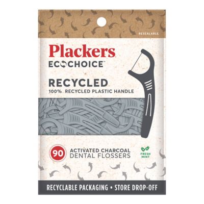Plackers&reg; Ecochoice&trade; 90-Count Recycled Activated Charcoal Fresh Mint Flossers