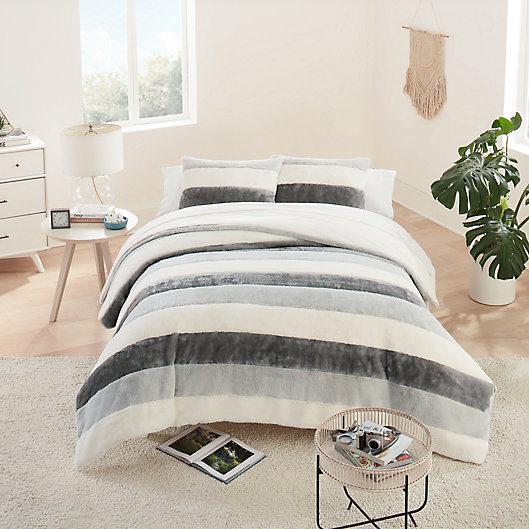 Ugg Grayson Striped 3 Piece Comforter, Grey Twin Comforter Bed Bath And Beyond