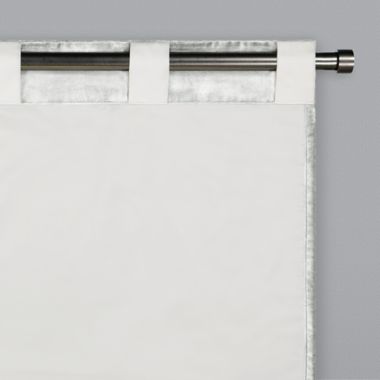 O&O by Olivia & Oliver&trade; 63-Inch Luster Velvet Curtain Panel in Silver (Single). View a larger version of this product image.