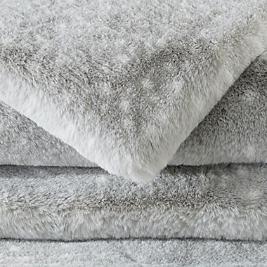 UGG&reg; Elsie Faux Fur 2-Piece Twin/Twin XL Comforter Set in Glacier Grey. View a larger version of this product image.