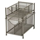 Alternate image 3 for Squared Away&trade; Large Metal Mesh Cabinet Drawer in Nickel