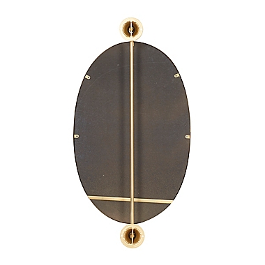 Ridge Road D&eacute;cor Contemporary 15-Inch x 28.6-Inch Wooden Wall Mirror in Gold. View a larger version of this product image.