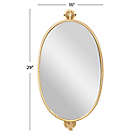 Alternate image 4 for Ridge Road D&eacute;cor Contemporary 15-Inch x 28.6-Inch Wooden Wall Mirror in Gold