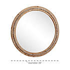 Alternate image 2 for Ridge Road Decor Natural 36-Inch Round Wooden Wall Mirror with Decorative Beads in Light Brown
