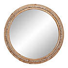 Alternate image 0 for Ridge Road Decor Natural 36-Inch Round Wooden Wall Mirror with Decorative Beads in Light Brown