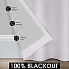 Alternate image 8 for Wamsutta&reg; Textured Geometric 84-Inch Grommet Blackout Curtain Panel in White (Single)