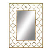 Ridge Road Decor Gold Glam 38-Inch x 50-Inch Rectangular Wall Mirror