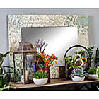 Alternate image 4 for Ridge Road Decor Coastal 47.8-Inch x 35.5-Inch Rectangular Mother of Pearl Wall Mirror in Grey