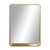 Ridge Road D&eacute;cor Modern Rectangular 23.7-Inch x 31.5-Inch Metal Wall Mirror in Gold