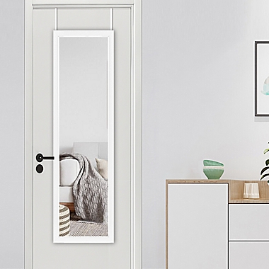 NeuType 55-Inch x 16-Inch Full-Length Hanging Door Mirror in White. View a larger version of this product image.