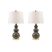 510 Design Covey Glass Table Lamp (Set of 2) in Grey