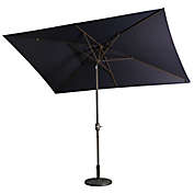 Boyel Living 10-Foot x 6.5-Foot Rectangular Outdoor Umbrella in Navy Blue