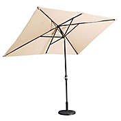 Boyel Living 10-Foot x 6.5-Foot Rectangular Outdoor Umbrella in Beige