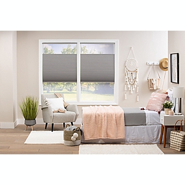 ECO HOME Top-Down Bottom-Up Blackout 22.5-Inch x 64-Inch Cordless Shade in Grey. View a larger version of this product image.