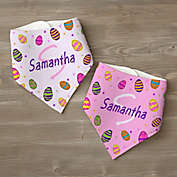 Colorful Eggs 2-Pack Personalized Easter Bandana Bibs
