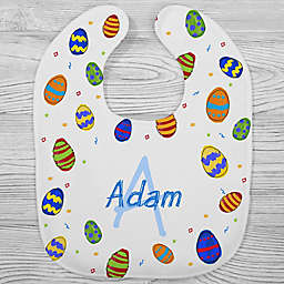 Colorful Eggs Personalized Easter Baby Bib