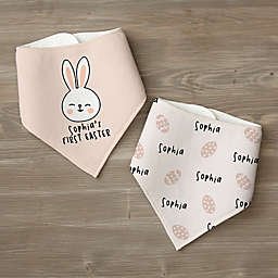 First Easter Bunny 2-Pack Personalized Bandana Bibs
