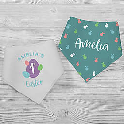 First Easter 2-Pack Personalized Bandana Bibs