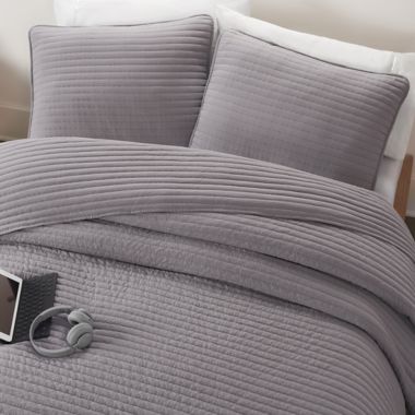 UGG&reg; Devon 3-Piece Full/Queen Quilt Set in Seal Grey. View a larger version of this product image.
