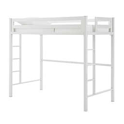 Forest Gate Premium Deluxe Twin Metal Loft Bed in White