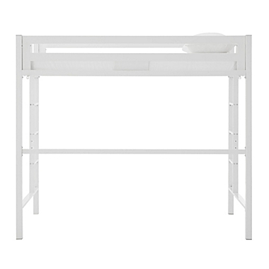 Forest Gate Premium Deluxe Twin Metal Loft Bed in White. View a larger version of this product image.
