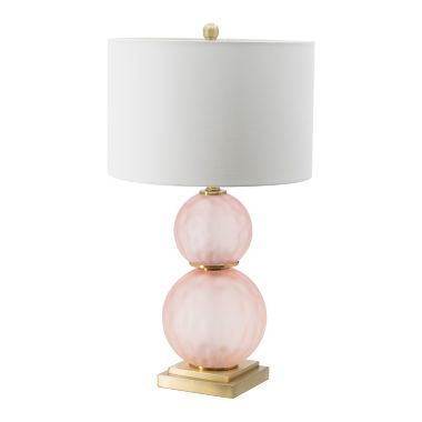 A&B Home Table Lamp in Pink/Brass with Linen Shade | Bed Bath & Beyond