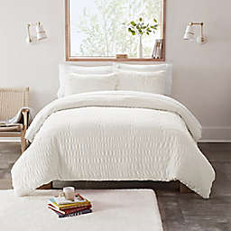 UGG® Devon Textured 3-Piece Reversible Full/Queen Comforter Set in Snow Stripe