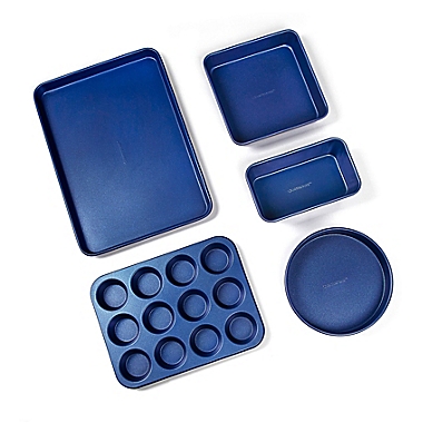 Granitestone Diamond Pro 5-Piece Bakeware Set in Blue. View a larger version of this product image.