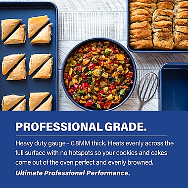 Granitestone Diamond Pro 5-Piece Bakeware Set in Blue. View a larger version of this product image.