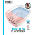 Alternate image 2 for HoMedics&reg; Bubble Bliss&reg; Deluxe Foot Spa in Pink