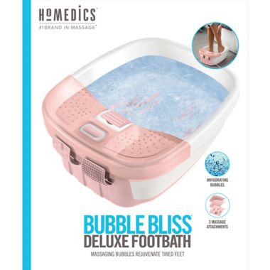 HoMedics&reg; Bubble Bliss&reg; Deluxe Foot Spa in Pink. View a larger version of this product image.