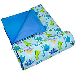 Olive Kids Wildkin Dinosaur Land 2-Piece Sleeping Bag Set in Blue