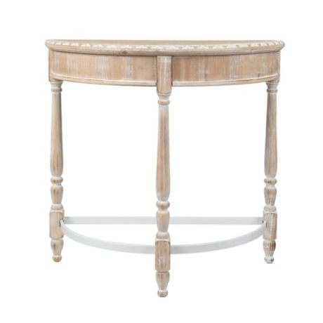 Distressed Wood Half Moon Console Table, 1 2 Round Console Table