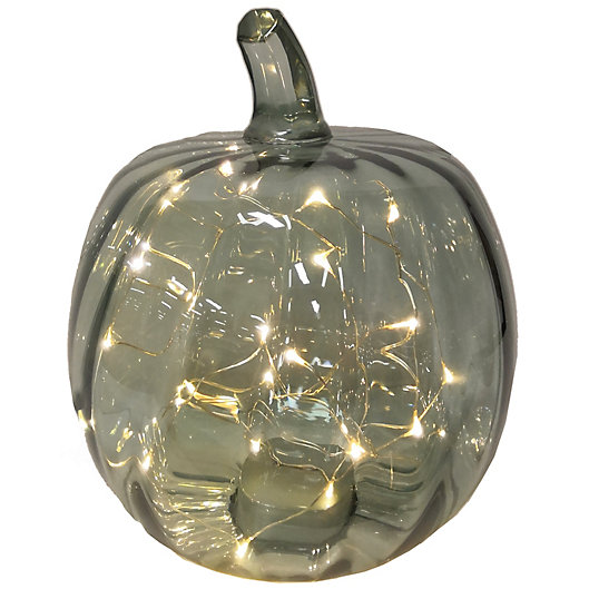 Alternate image 1 for Bee & Willow™ 10-Inch Glass LED Pumpkin