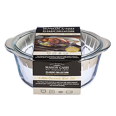 Mason Cash&reg; Classic Collection 3.2 qt. Clear Casserole Dish with Lid. View a larger version of this product image.