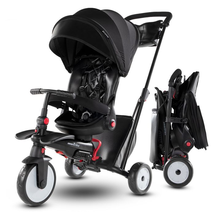 smarTrike® STR7 7in1 Folding Stroller Tricycle in Black Bed Bath