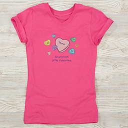 Little Valentine Personalized Girl's Fitted Tee