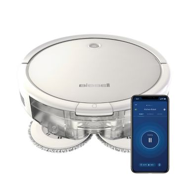 BISSELL&reg; SpinWave Plus 2-in-1 Robotic Mop and Vac in Pearl White. View a larger version of this product image.