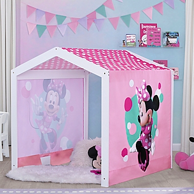 Delta Children&reg; Disney&reg; Minnie Mouse Indoor Playhouse with Tent in Pink. View a larger version of this product image.