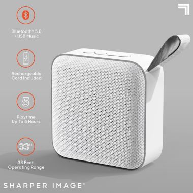 Sharper Image&reg; 3-Inch Square Bluetooth Speaker in White. View a larger version of this product image.