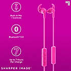 Alternate image 3 for Sharper Image&reg; The Sound Of Unity Wireless Earbuds in Neon Pink