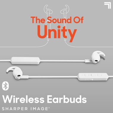 Sharper Image&reg; The Sound Of Unity Wireless Earbuds in White. View a larger version of this product image.