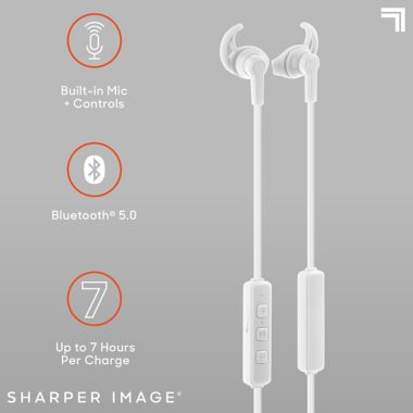 Sharper Image&reg; The Sound Of Unity Wireless Earbuds in White. View a larger version of this product image.