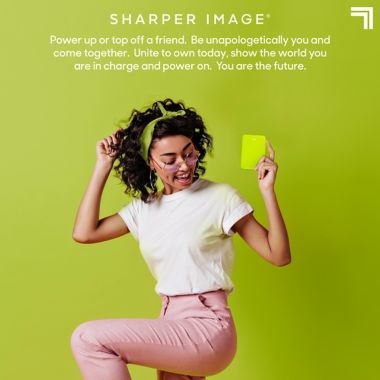 Sharper Image&reg; Impulse 1014033 Power Bank Block in Neon Green. View a larger version of this product image.