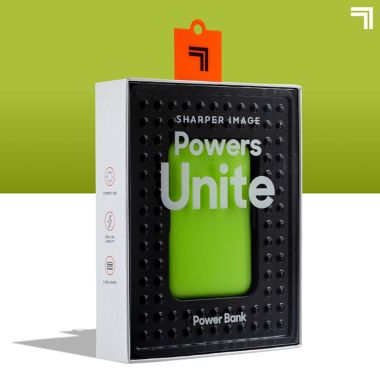 Sharper Image&reg; Impulse 1014033 Power Bank Block in Neon Green. View a larger version of this product image.