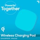 Alternate image 1 for Sharper Image&reg; Wireless Charging Pad in Neon Blue