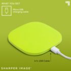 Alternate image 4 for Sharper Image&reg; Wireless Charging Pad in Neon Green